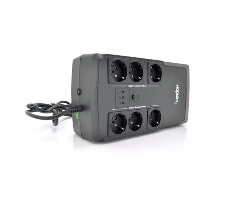 ДБЖ Merlion BUDA 400/11449, Lin.int., AVR, 6 x Schuko, пластик