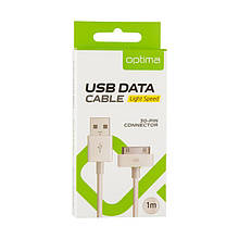 USB Cable Optima Light Speed Lightning (30pin) White