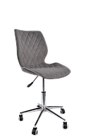 Компьютерное кресло серый бархат на современной крестовине Toni Modern-Office