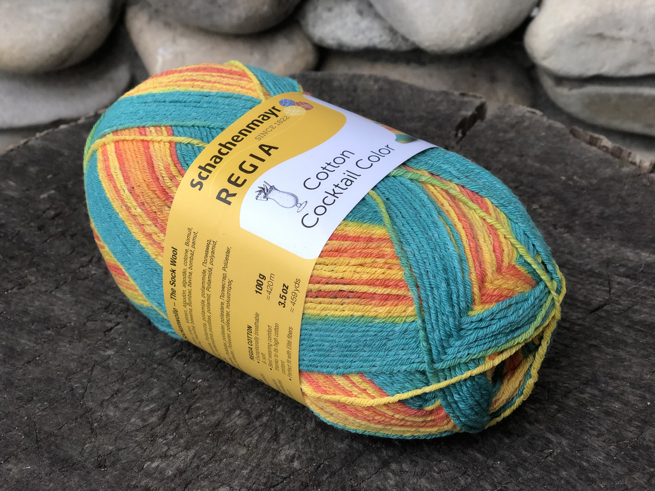 Шкарпеткова пряжа з бавовною REGIA Cotton Tutti Frutti Color