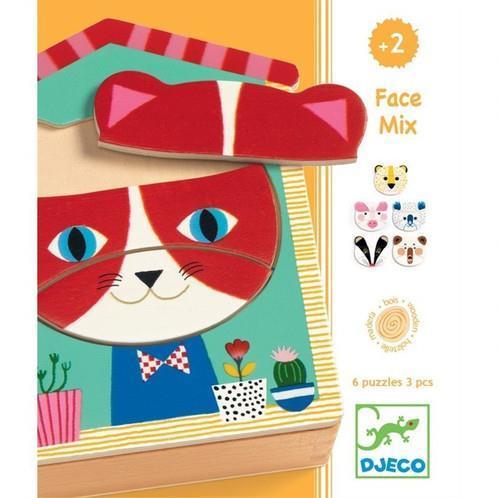 DJECO Дерев'яний пазл "Різні мордочки", фото 1
