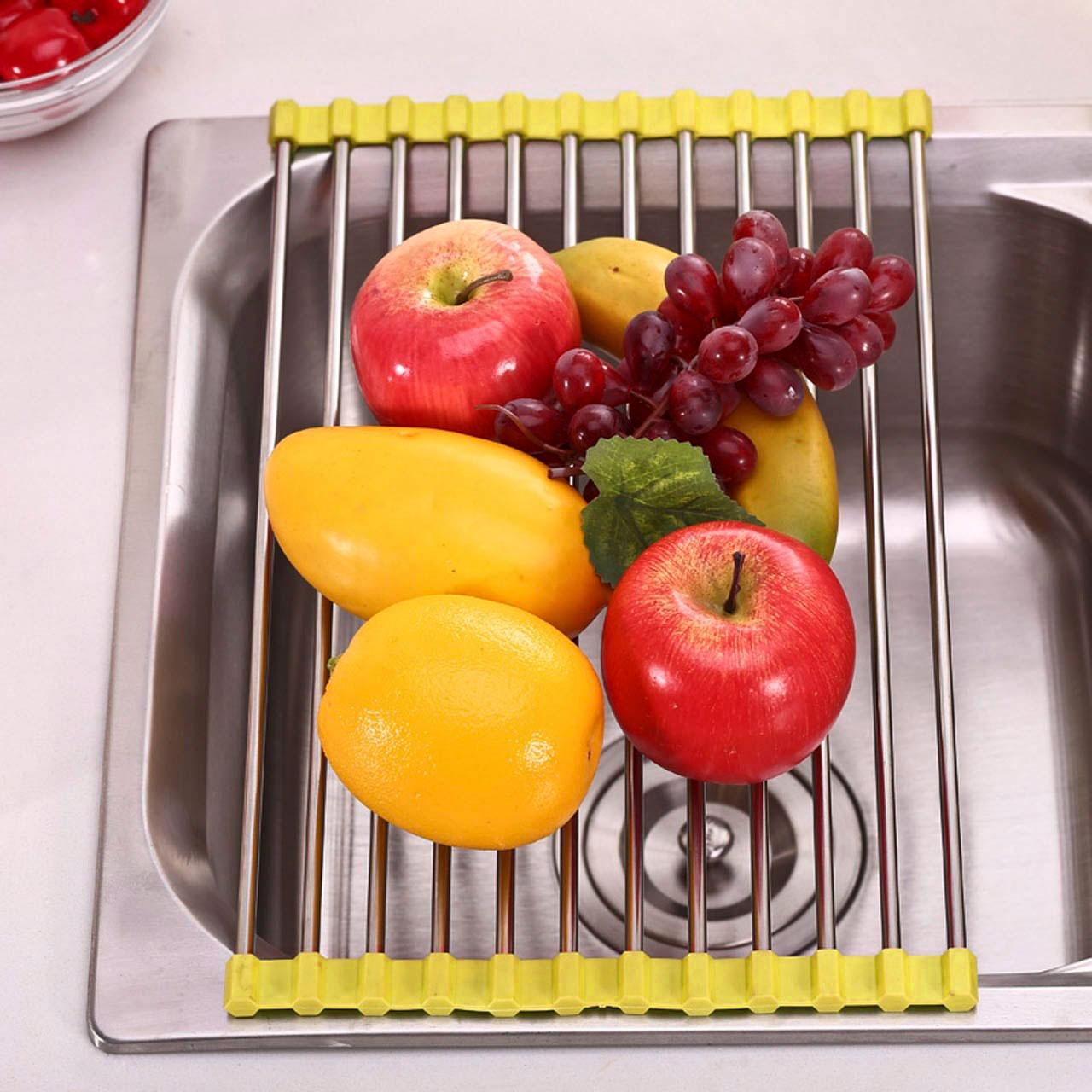 Сушилка для посуды на мойку (раковину) Kitchen Drainboard (желтая) сушка посуды на раковине (NS) - фото 3 - id-p1319937148