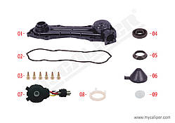 Кришка супорта KNORR пластик SN6/SN7/SK7 TYPE з датчиком, 3 контакту (MAN TGA)