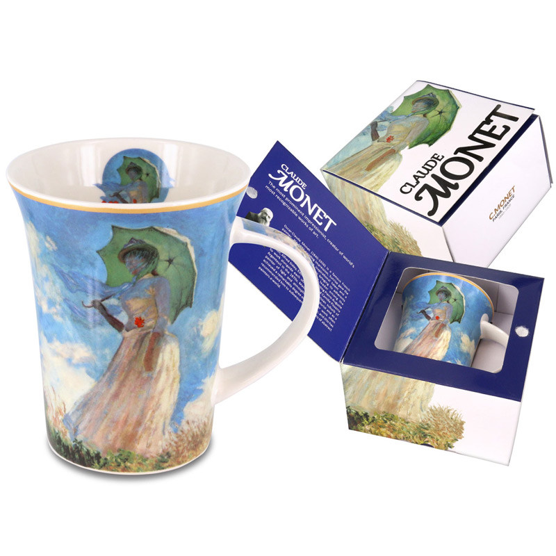 Кружка порцеляновий Клод Моне Дама з парасолькою Carmani, 350 мл (045-8102), фото 1