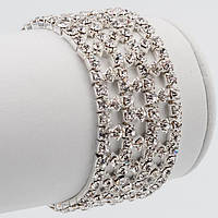 Браслет Ажурний 30 мм на гумці Метал Колір Срібло