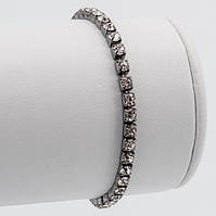 Браслет Гумка Стрази Темний Метал