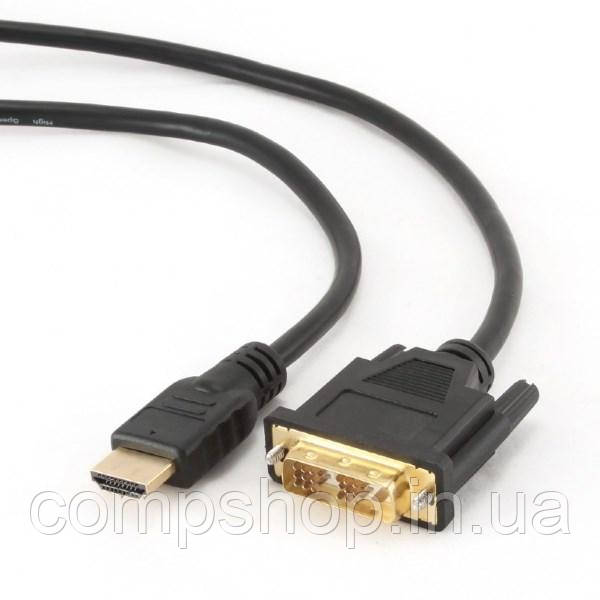 Кабель HDMI - DVI 0.5м Cablexpert, позолоч.конектор (CC-HDMI-DVI-0.5M) (код 82191), фото 1