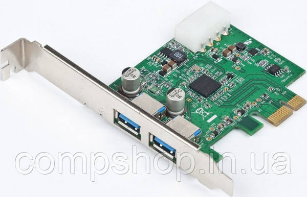 Адаптер Контролер 2xUSB3.0 Gembird UPC-30-2P PCI-E (UPC-30-2P) (код 67105)
