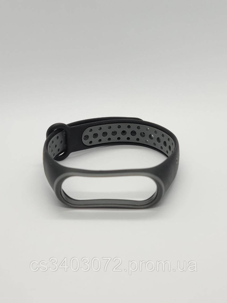 Чорно-сірий ремінець для Xiaomi Mi Band 3/4,5