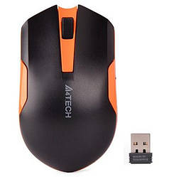 Миша  A4 Tech G3-200N (Black+Orange) безпровідна V-Track USB, 1000dpi (код 103608)