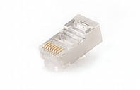 Конектор RJ-45 Cablexpert PLUG5SP/50, екранований, позолочені контакти, 50 шт  (код 100880)