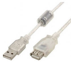 Кабель USB2.0 Cablexpert CCF-USB2-AMAF-TR-15 подовжувач USB2.0, A-папа /A-мама, ферит 4.5 м (код 87962)