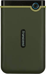 Зовнішній диск HDD External 2.5" 2TB Transcend StoreJet 25M3G USB3.1, Захищений від ударів, Military Green