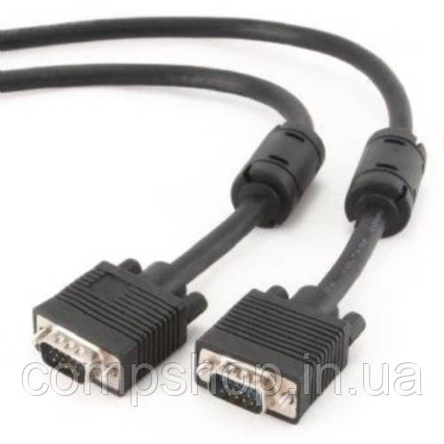 Кабель VGA - VGA 30м Cablexpert, подвійно-екранований, з 2-ма феритами (CC-PPVGA-30M-B) (код 66889)