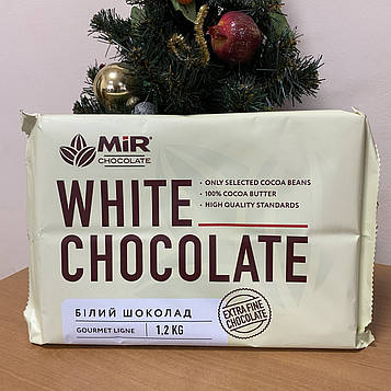 Шоколад білий 26% ТМ "МИР" (шокоблок 1,2 кг)