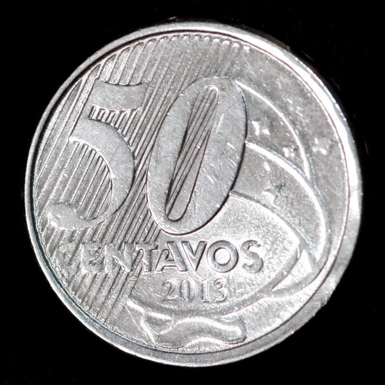 Монета Бразилії 50 сентаво 2008-16 рр