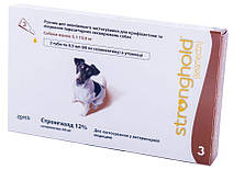 Стронгхолд для собак 5 - 10 кг Stronghold краплі на холку від бліх і кліщів, 3 піпетки