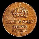 Монета Швеції 1 эре 1955-67 рр, фото 2