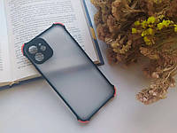 Чехол с усиленными углами для iPhone 12 Cover Matte (TPU+PC Case) Черный