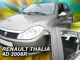 Дефлектори вікон (вітровики) Renault Thalia 4D 2008+ (+OT) (HEKO)