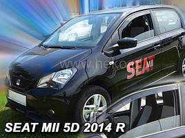 Дефлектори вікон (вітровики) Seat MII 2012+ 5D (вставні, 2 шт.) (HEKO)