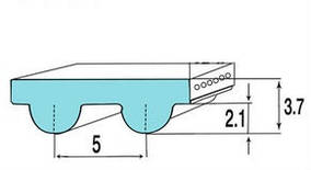 РЕМЕНЬ 5М (ШАГ 5 ММ) ЗУБЧАТЫЙ