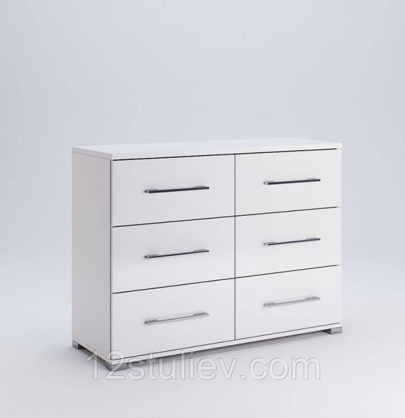 Комод Фемелі Білий глянець 6шх MiroMark
