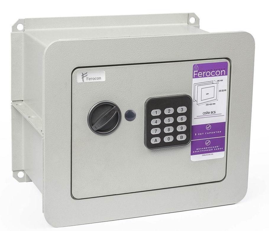 Вбудований Сейф Ferocon ВСБ-Е-3018 300(в)х400(ш)х180(гл)   (вбудовується в стіну сейф, сейф-тайник)