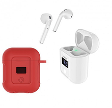 Бездротові навушники i12 inpods 5.0 Bluetooth сенсорні з магнітним кейсом (Білі), фото 2