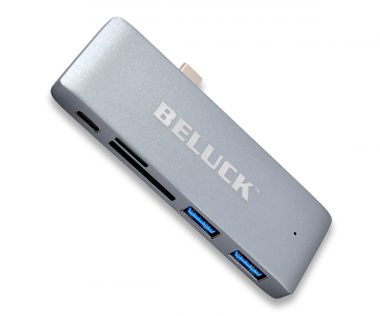 USB-хаб Type C MacBook 5 в 1 перехідник hub USB 3.0 SD MicroSD Beluck TC1 Aluminum (BLKTC1) адаптер