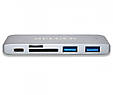 USB-хаб Type C MacBook 5 в 1 перехідник hub USB 3.0 SD MicroSD Beluck TC1 Aluminum (BLKTC1) адаптер, фото 6