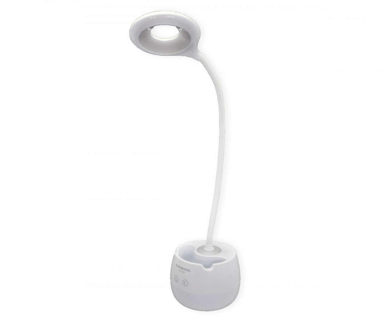 Настільна лампа світлодіодна LED-нічник Beluck 772 акумуляторна з гнучкою ніжкою біла