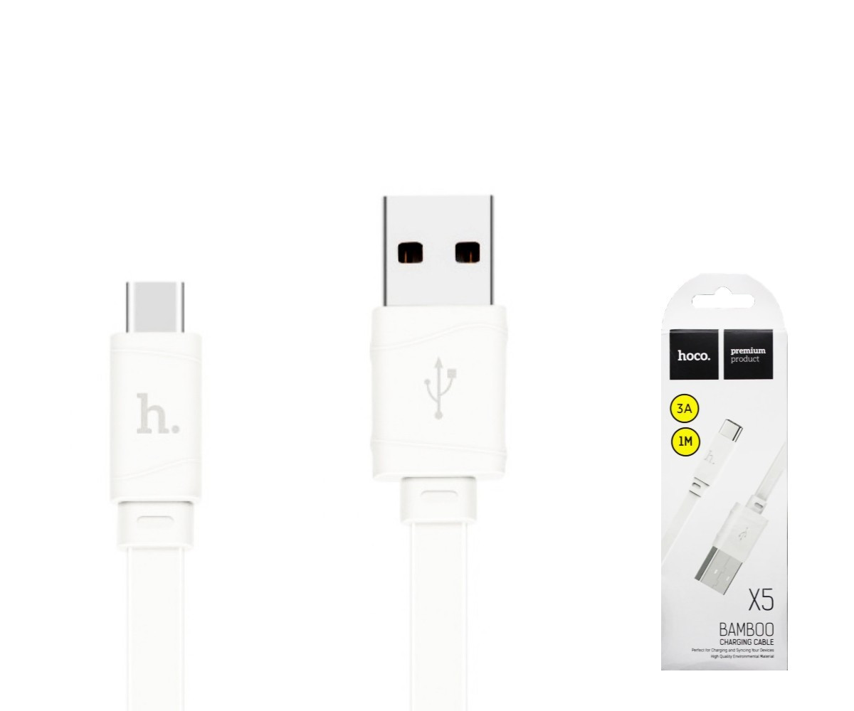 Кабель USB — Type-C Hoco x 5 перехідник дата 1 м білий