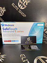 Нітрилові рукавички Медиком СейфТауч (Medicom SafeTouch) в синьому кольорі 100 шт/50 пар, фото 4