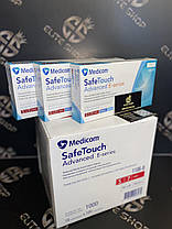 Нітрилові рукавички Медиком СейфТауч (Medicom SafeTouch) в синьому кольорі 100 шт/50 пар, фото 5