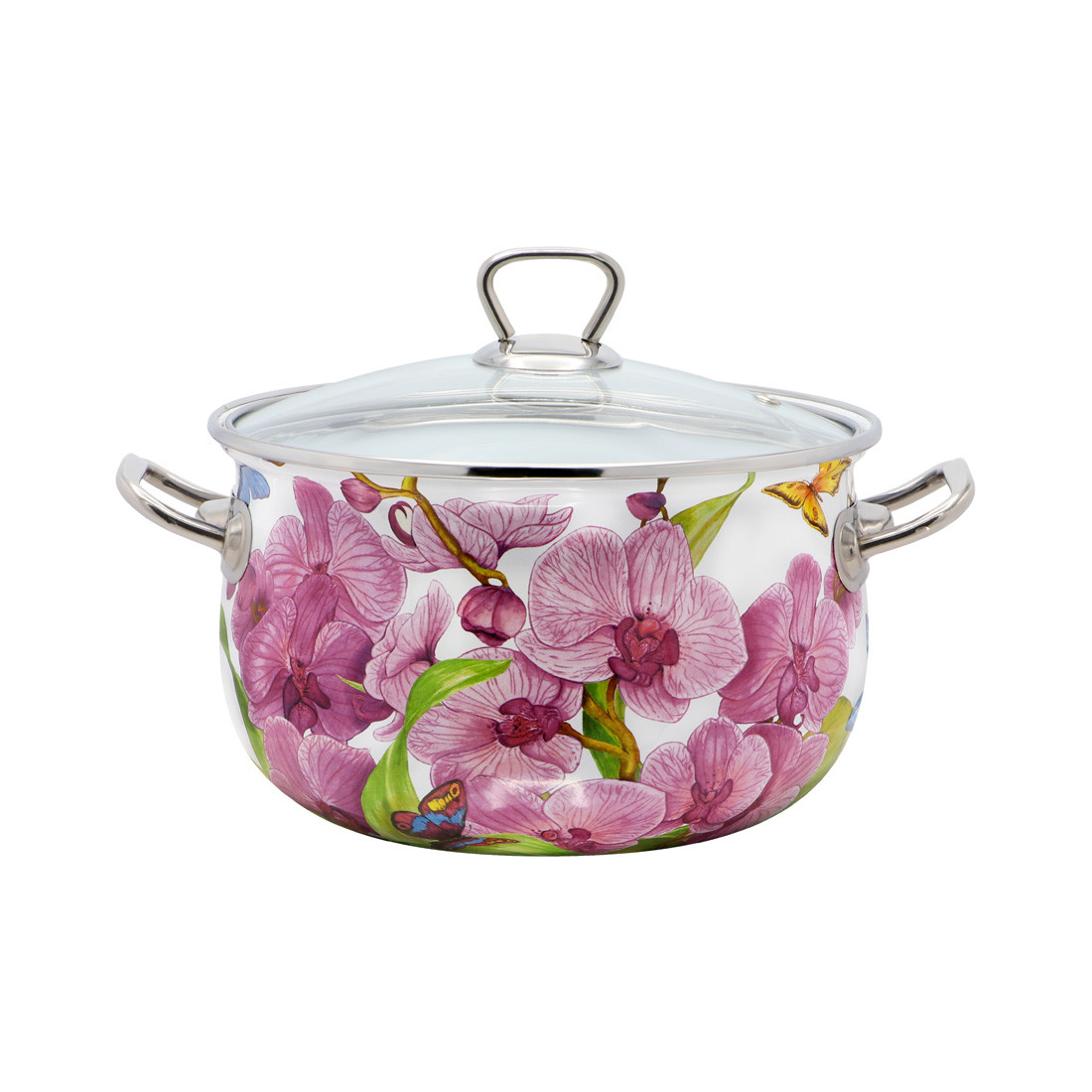 Каструля емальована 4,0 л "Орхідея" 15116