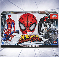 Набір Фігурки 30 см Людина Павук і Веном з маскою Spider-Man Maximum Venom Hasbro E8961