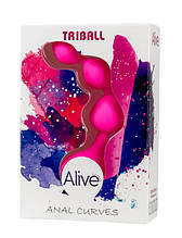 Анальні кульки Triball Anal Curves Alive Pink