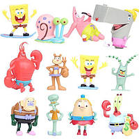 Набор фигурок Губка Боб, 12 шт, 8 см - Spongebob squarepants pack