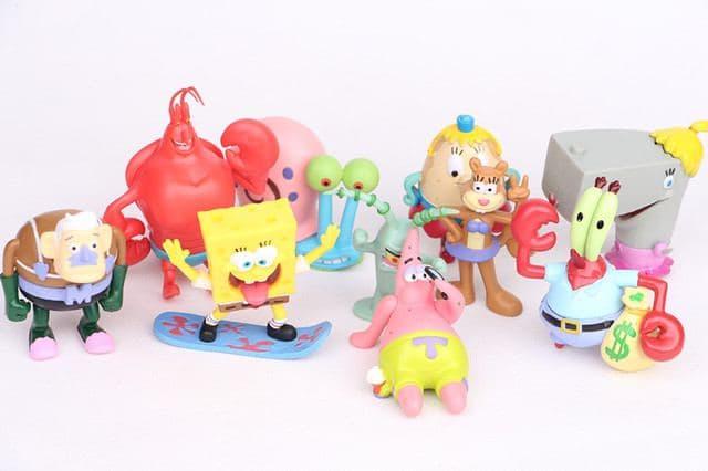 Набор фигурок Губка Боб, 12 шт, 8 см - Spongebob squarepants pack - фото 2 - id-p1320111496