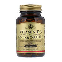 Витамин D3 (как холекальциферол) Solgar Vitamin D3 5000 IU 100 softgels