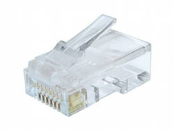 Конектор RJ-45 Cablexpert LC-8P8C-002/10, 8P8C, Cat.6, модульна вилка, позолочені контакти (10 ШТ) (код 95155)