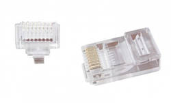 Конектор RJ-45 Cablexpert LC-PTU-01/10, модульна вилка 8P8C   позолочені контакти (10 ШТ) (код 95160)