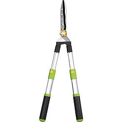 Ножиці Fieldmann FZNR 1021 для живої загорожі телескопічні; прогумована алюмінієва ручка; довжина 620-820мм;