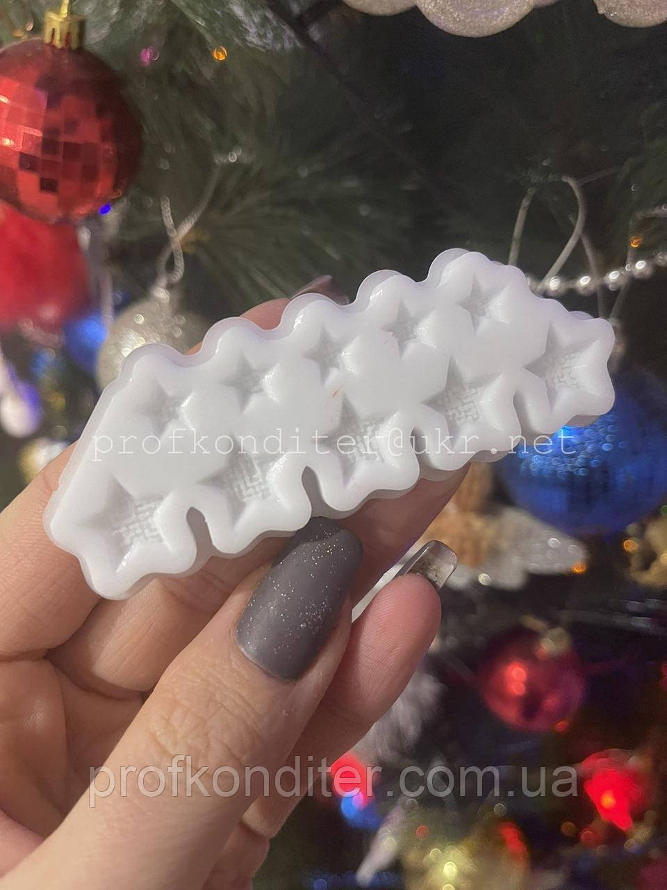 ЕКСКЛЮЗИВ! Силіконовий Молд для шоколаду, мастики "Зірочки пухирчасті", фото 1