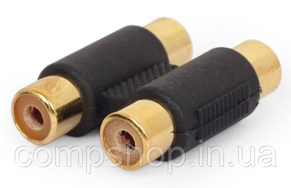 Адаптер-audio Cablexpert A-2RCAFF-01 подвійний аудіо роз'єм кабелів: 2 x RCA гніздо - 2 x RCA гніздо (код, фото 1