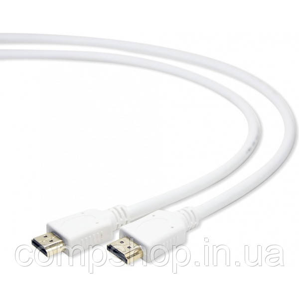 Кабель HDMI - HDMI 3м Cablexpert, v1.4, білий (CC-HDMI4-W-10) (код 70631)