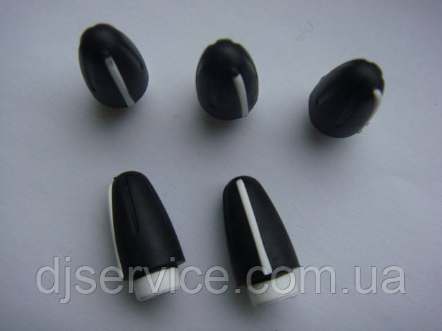 Ручка з ніжкою потенціометра 9.5x15mm (чорний колір) для пультів, колонок, фото 1