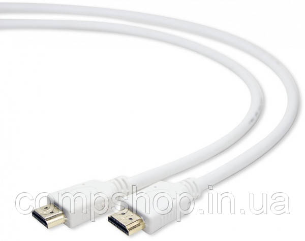 Кабель HDMI - HDMI 1м Cablexpert, v1.4, білий (CC-HDMI4-W-1M) (код 66830), фото 1