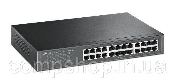 Комутатор TP-Link TL-SG1024D (некерований, 24-Port Gigabit Desktop/Rackmount Switch) (код 56977), фото 1